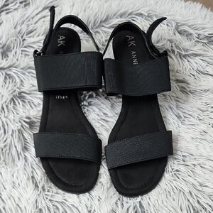Anne Klein Black Sandals